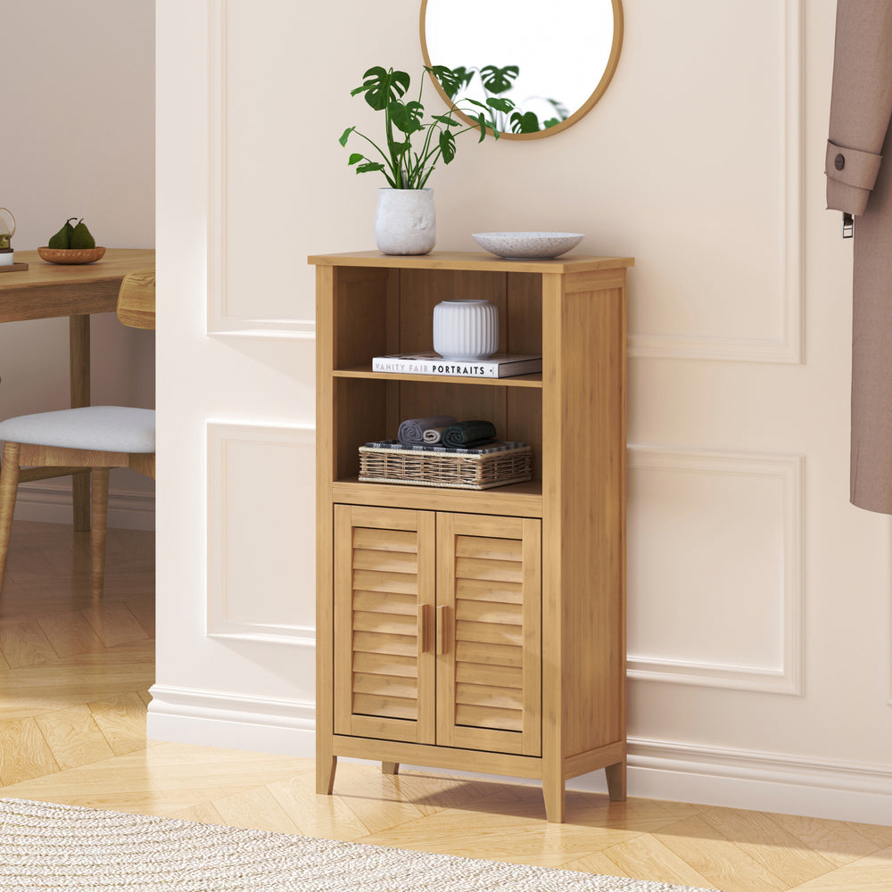 Szafka boczna Rirg 92x50x25 cm bambus naturalny [en.casa]