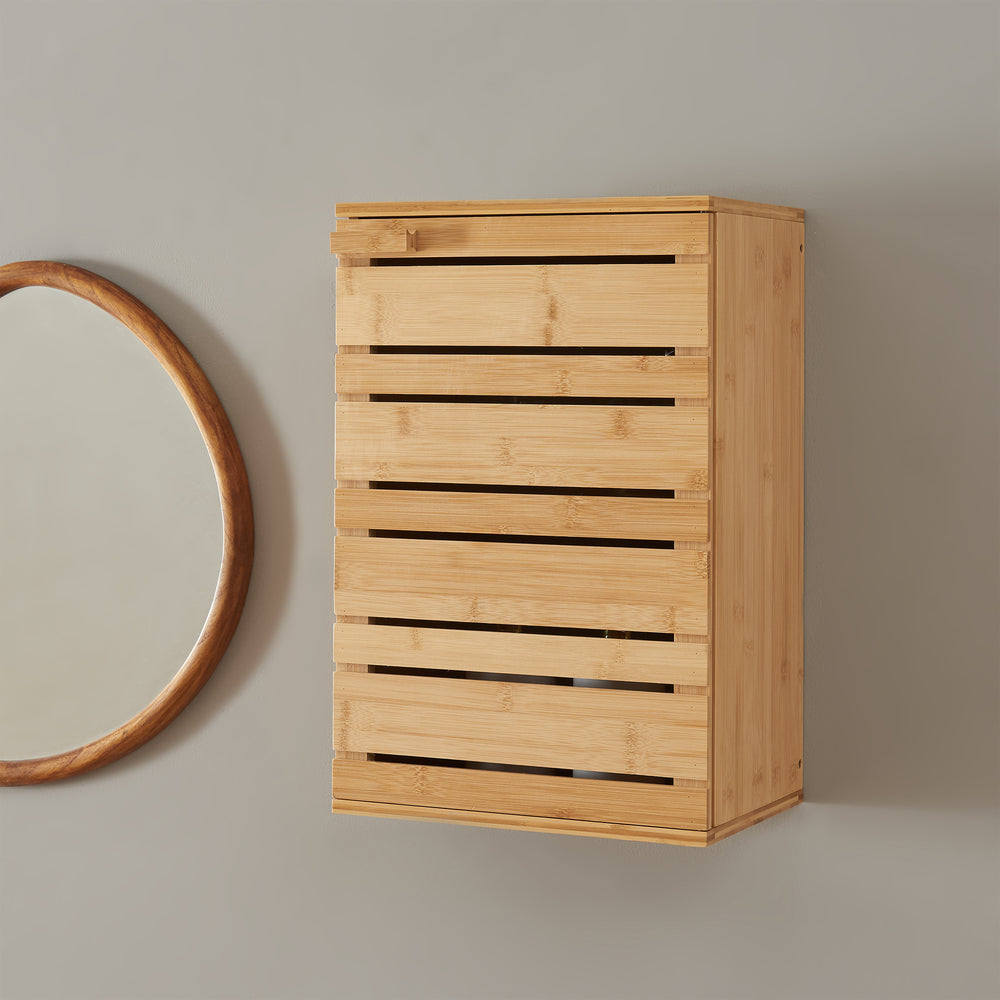 Szafka wisząca Epind 50x33x20 cm bambus naturalny [en.casa] - premiumXL