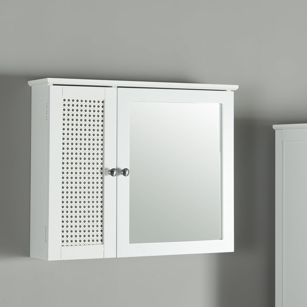 Szafka z lustrem Karlsøy 50x60x15cm biała [en.casa] - premiumXL