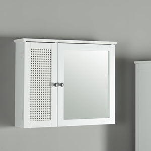 Szafka z lustrem Karlsøy 50x60x15cm biała [en.casa] - premiumXL