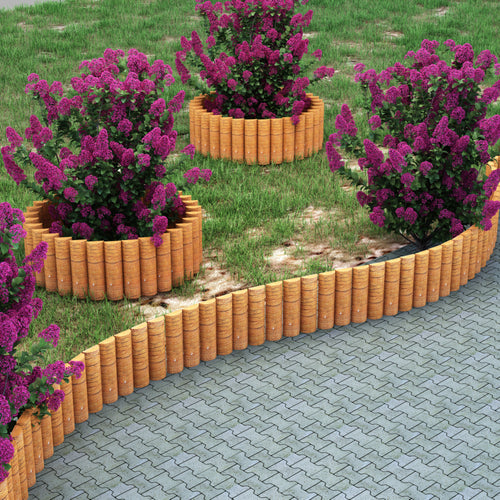 Palisada Rotta 150x20cm Nature [en.casa]