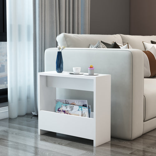 Stolik pomocniczy Rødovre 60x55x20 cm biały [en.casa] - premiumXL