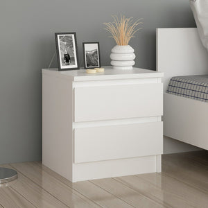 Stolik nocny Fuglebjerg 42x40x37 cm biały [en.casa] - premiumXL