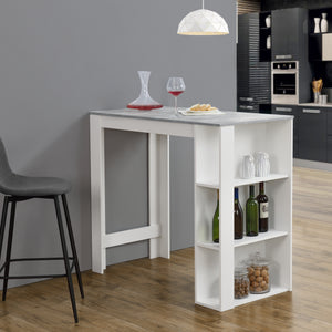 Stół barowy Danderyd 120x60x106 cm z 3 schowkami [en.casa]