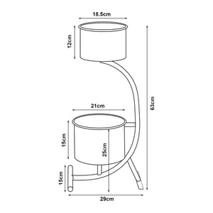 Stojak na kwiaty Almelo 63x29x21cm metal [en.casa]