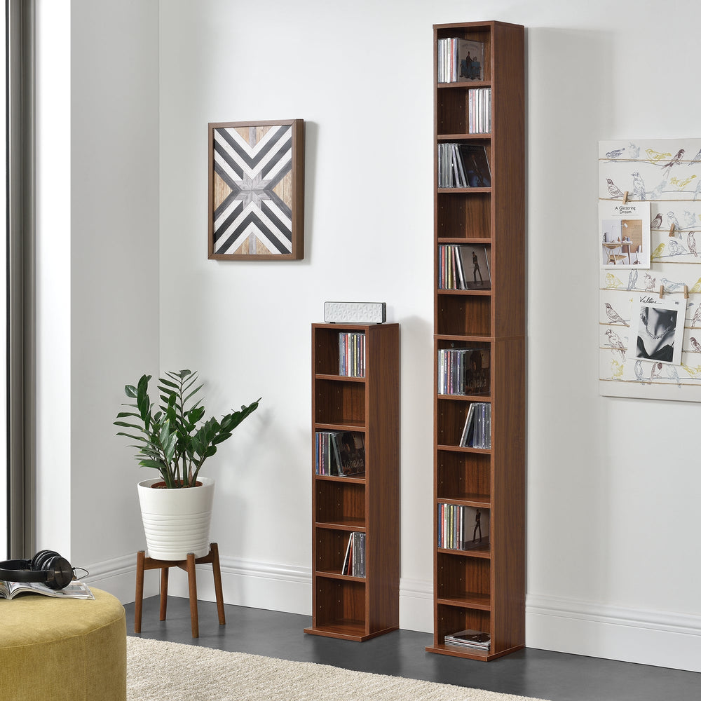 Regał na CD Tynset 175x20x20 cm z 12 przegródkami [en.casa] - premiumXL