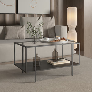 Stolik kawowy Nynna 90x50x50 cm czarny [en.casa]