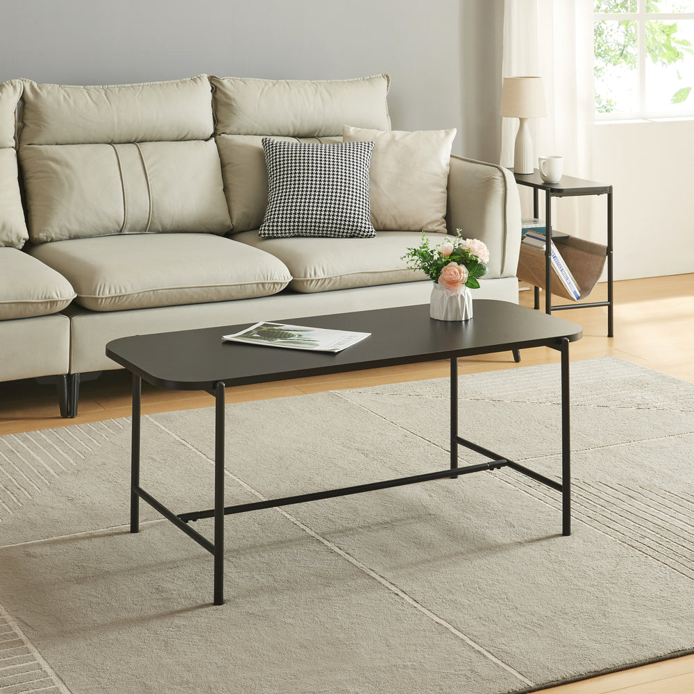 Stolik kawowy Samnanger 110x50x45cm czarny [en.casa] - premiumXL