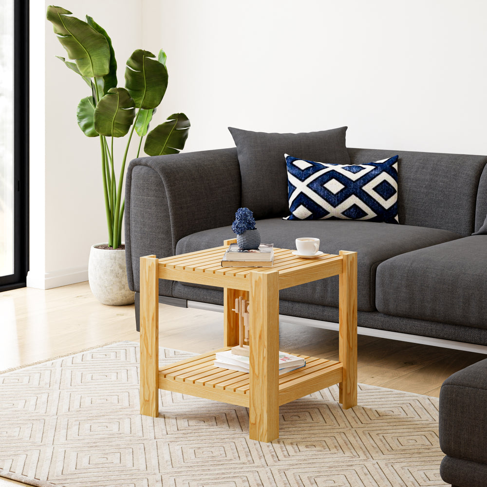 Stolik kawowy Malax drewno sosnowe [en.casa] - premiumXL