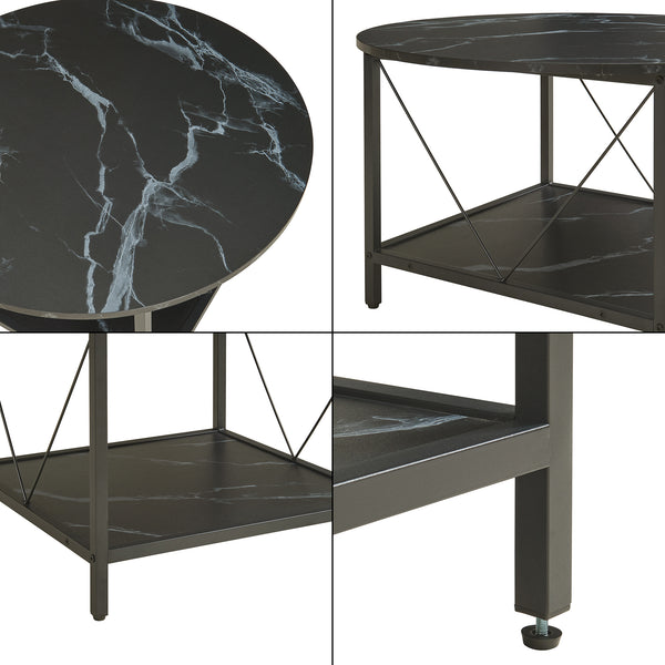 Stolik kawowy Filem Ø80x46 cm [en.casa]