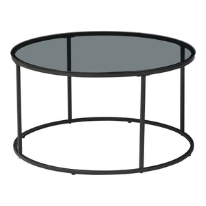 Stolik kawowy Kolari 45 x Ø80 cm czarny/przezroczysty różne kolory Kolory [en.casa]