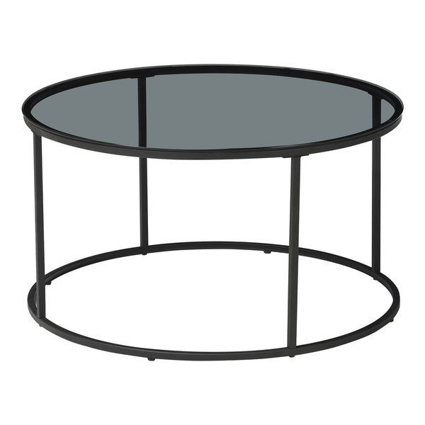 Stolik kawowy Kolari 45 x Ø80 cm czarny/przezroczysty różne kolory Kolory [en.casa]