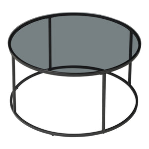 Stolik kawowy Kolari 45 x Ø80 cm czarny/przezroczysty różne kolory Kolory [en.casa]