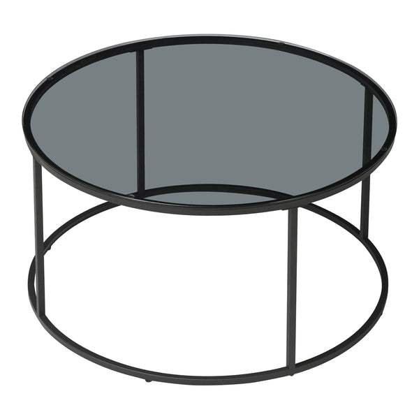 Stolik kawowy Kolari 45 x Ø80 cm czarny/przezroczysty różne kolory Kolory [en.casa]