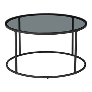 Stolik kawowy Kolari 45 x Ø80 cm czarny/przezroczysty różne kolory Kolory [en.casa]