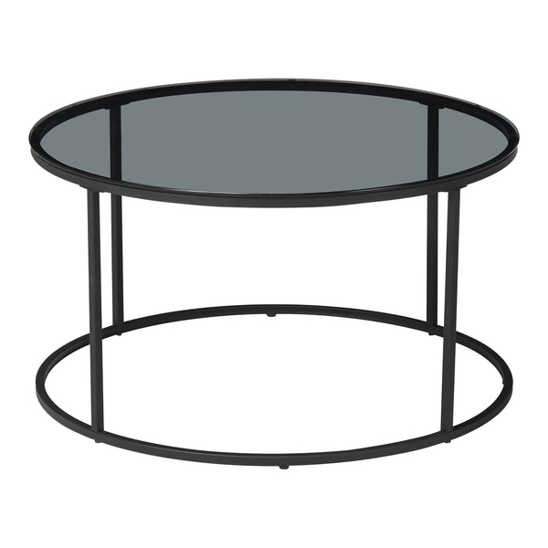 Stolik kawowy Kolari 45 x Ø80 cm czarny/przezroczysty różne kolory Kolory [en.casa]