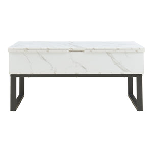 Stolik kawowy Rauli z podnoszonym blatem i schowkiem 100x50x47 cm [en.casa]
