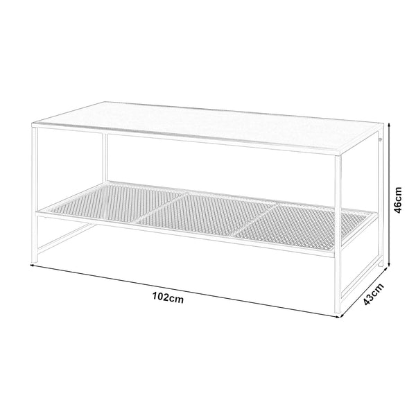 Stolik kawowy Ruokolahti stal 102x43x46cm [en.casa]