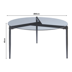 Stolik kawowy Ulökantaa Ø80x40 cm [en.casa]