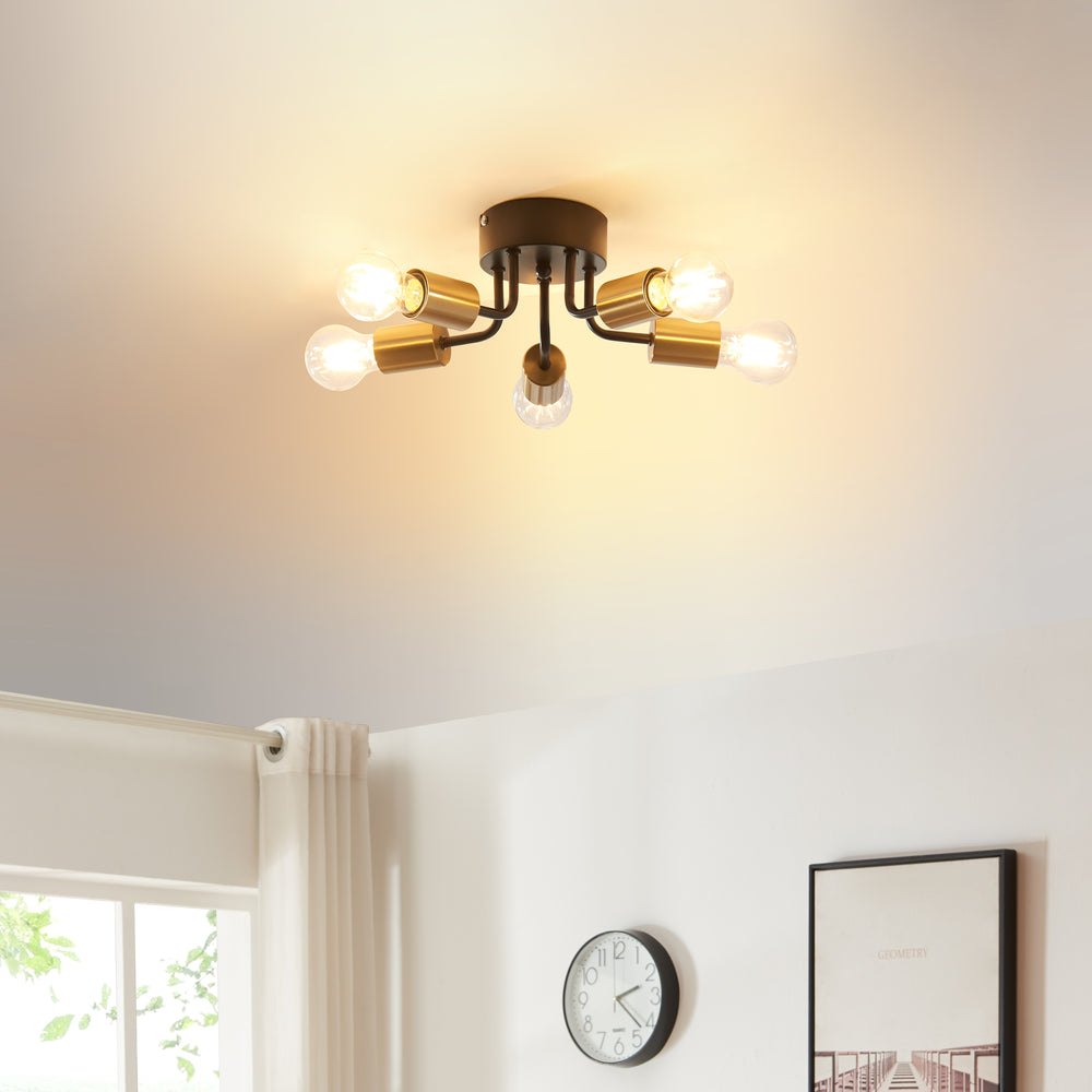 Lampa sufitowa Barrow czarno-złota [lux.pro] - premiumXL
