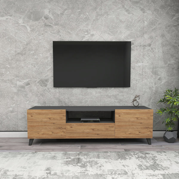 Stolik TV Torsby z 3 drzwiami [en.casa]