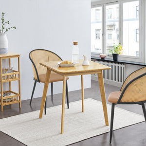 Stół jadalniany Närpes dla 2 osób bambus 75x70x70 cm [en.casa] - premiumXL