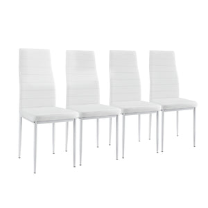 [en.casa]® Zestaw do jadalni stół 120x60 cm + nowoczesne krzesło skóra PU 4 szt. (różne kolory)