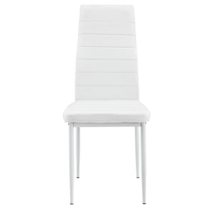 [en.casa]® Zestaw do jadalni stół 120x60 cm + nowoczesne krzesło skóra PU 4 szt. (różne kolory)