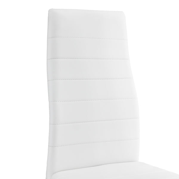 [en.casa]® Zestaw do jadalni stół 120x60 cm + nowoczesne krzesło skóra PU 4 szt. (różne kolory)