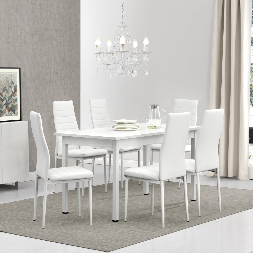 Zestaw jadalniany Bjerkvik (zestaw, 7-częściowy) 140x60 cm w różnych kolorach [en.casa] - premiumXL