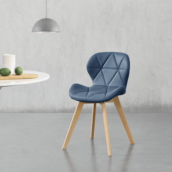 Krzesło do jadalni Älmhult zestaw 4 sztuk 78x47x52 cm imitacja skóry w różnych kolorach [en.casa]