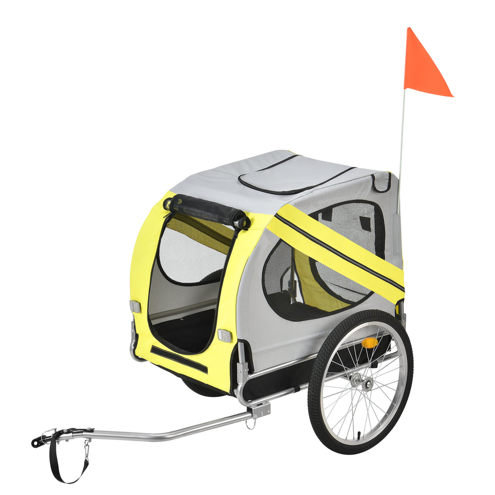 Przyczepka rowerowa Max. 26 kg Transport psów Wodoodporna Żółty/Niebieski pro.tec - premiumXL