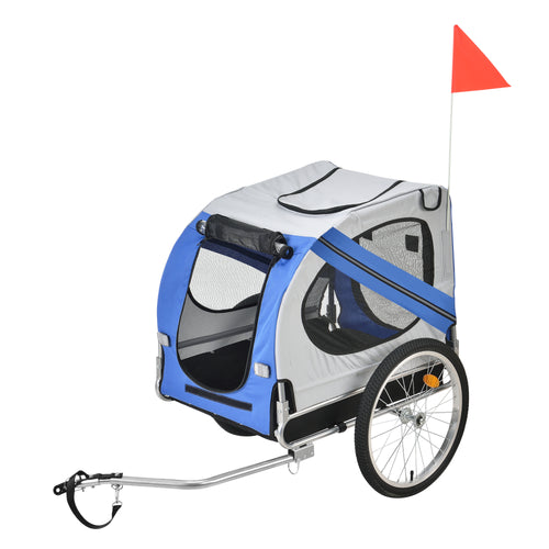 Przyczepka rowerowa Max. 26 kg Transport psów Wodoodporna Żółty/Niebieski pro.tec - premiumXL