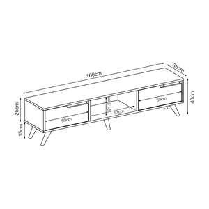 Szafka pod telewizor Kullila 160x35x40 cm [en.casa]