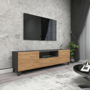 Stolik RTV Torsby z 3 drzwiami [en.casa] - premiumXL
