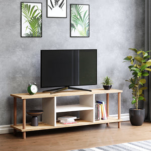 Stolik pod telewizor Ærøskøbing z 2 półkami 43x120x29 cm różne kolory [en.casa] - premiumXL
