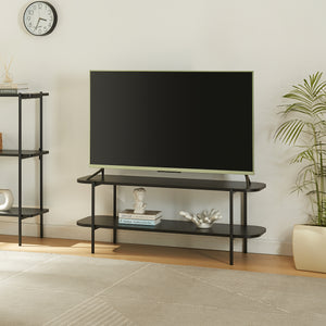 Stolik pod telewizor Samnanger 120x40x45 cm czarny [en.casa] - premiumXL