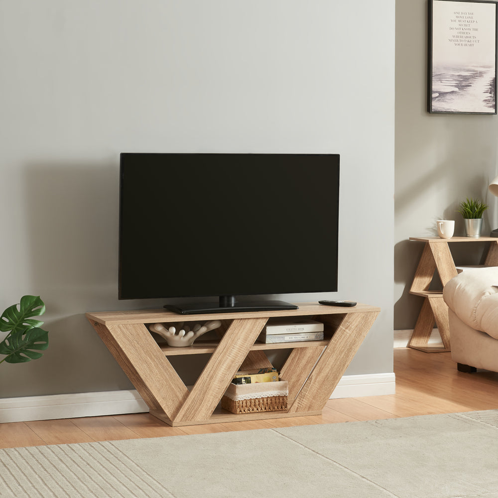 Stolik pod telewizor Nome 110x30x40cm dąb [en.casa] - premiumXL