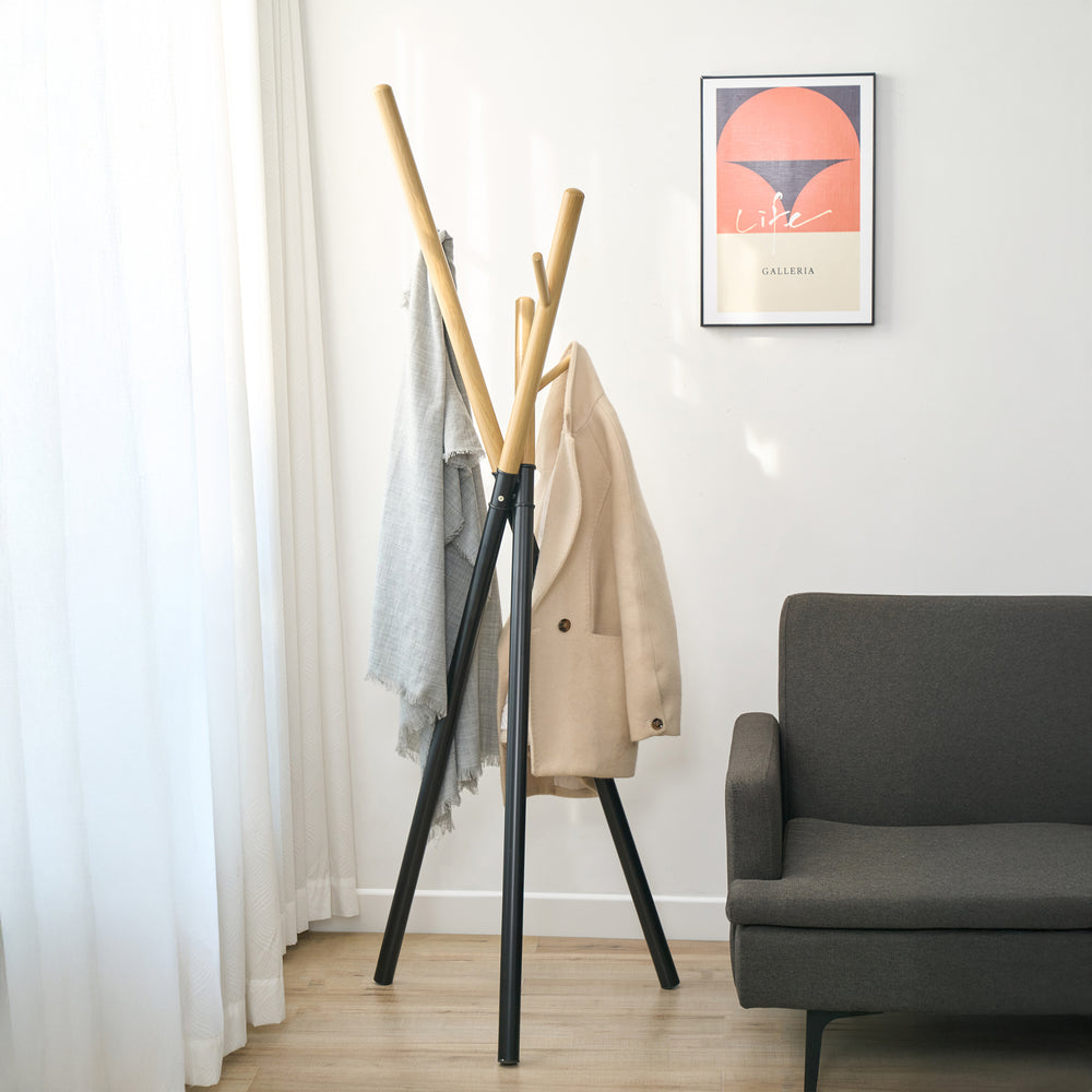 Wieszak na płaszcze Laerdal 172x49x49 cm stalowy [en.casa]