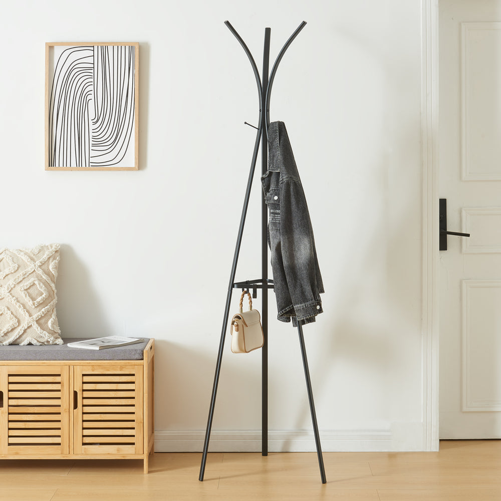 Wieszak na ubrania Vevelstad 181x52,5x52,5 cm stal [en.casa] - premiumXL