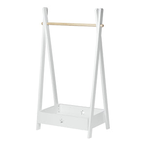 Dzieci - garderoba Laxe 126x73x43 cm biały/naturalny [en.casa] - premiumXL