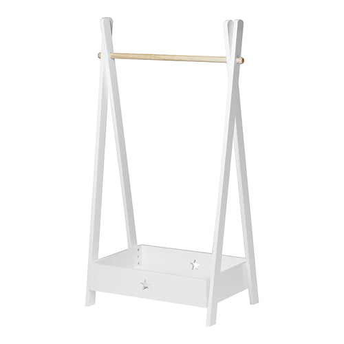 Dzieci - garderoba Laxe 126x73x43 cm biały/naturalny [en.casa] - premiumXL