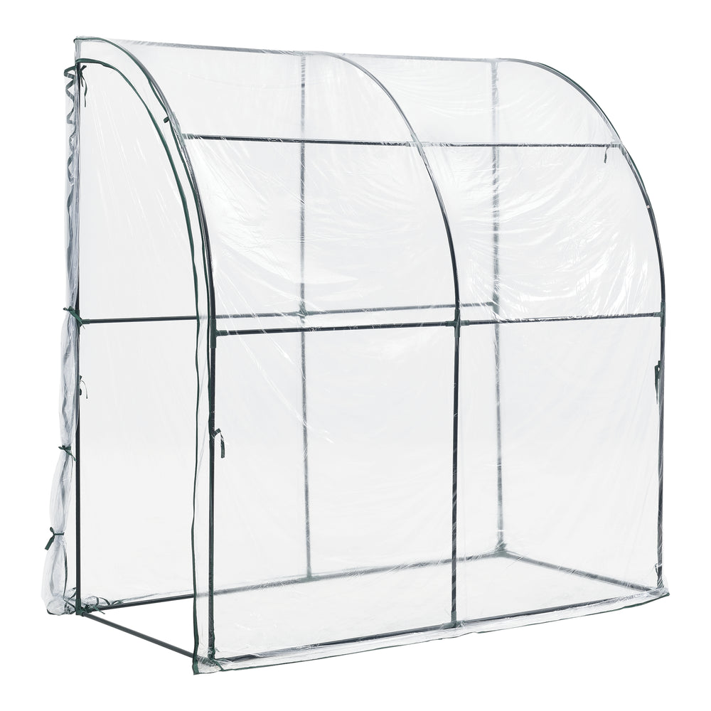 Szklarnia ścienna Juta 100x200x215cm Folia PVC Przezroczysta [en.casa]