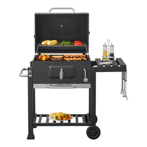 Czarny wózek grillowy Arnad [casa.pro]