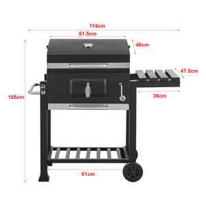 Czarny wózek grillowy Arnad [casa.pro]