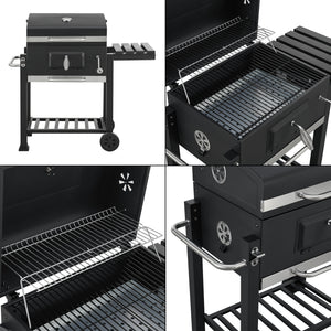 Czarny wózek grillowy Arnad [casa.pro]