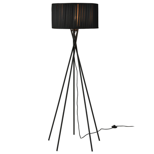 [lux.pro]® Lampa stojąca - Black Mikado 1 x E 27 - 60W - czarna