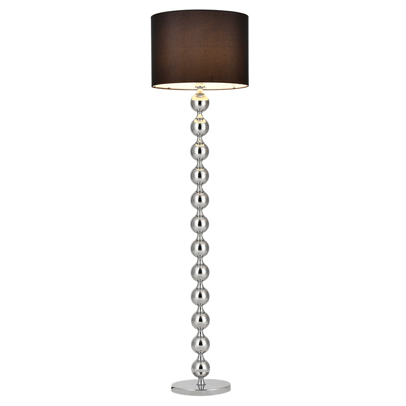 Szkic wymiarowy [lux.pro]® Lampa stojąca - Spheric Black 1 x E 27 - 60W - chrom/czarna