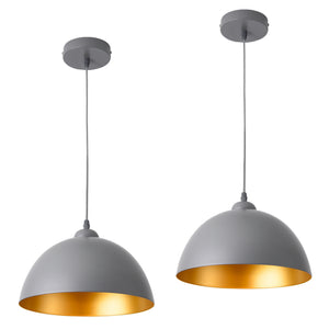 Zestaw 2 lamp wiszących Toulon metal szary - złoty lux.pro - premiumXL
