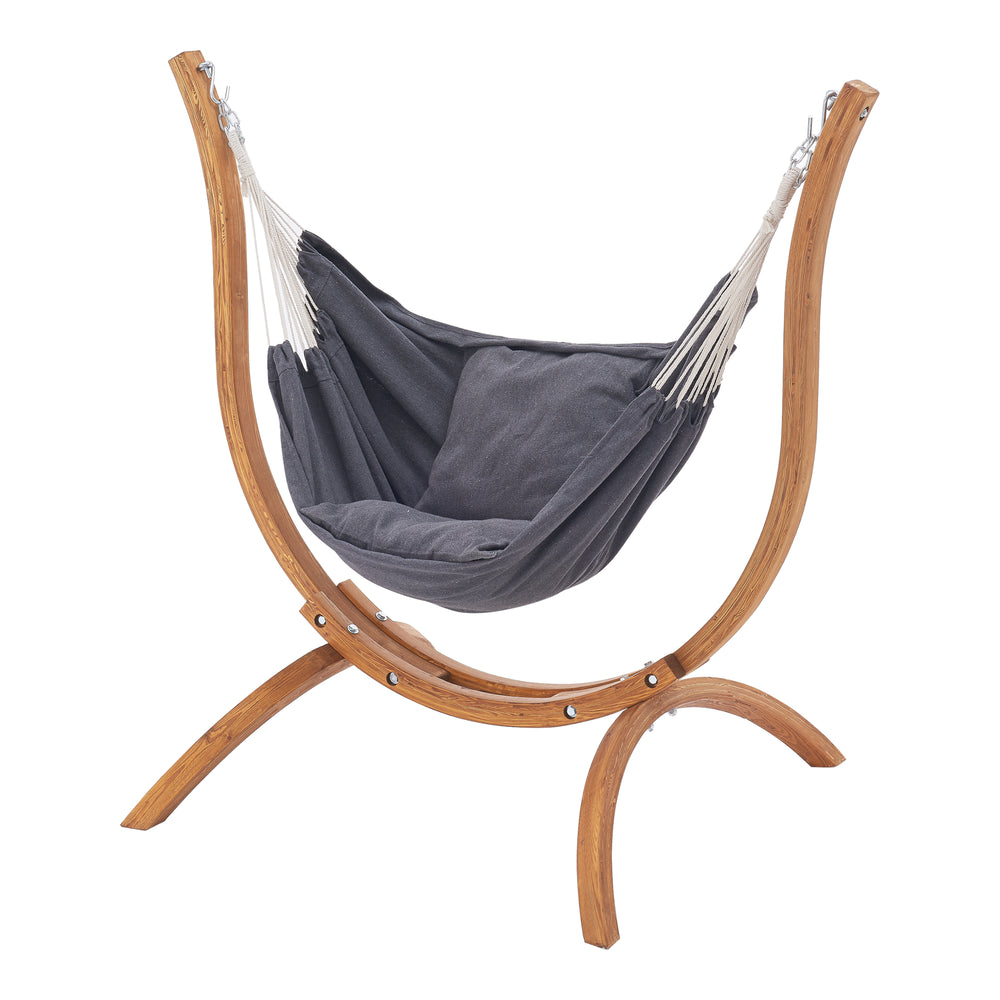 Fotel wiszący Grevena 155x106x143cm ciemnoszary [en.casa]